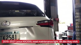 Cách reset thay dầu xe Lexus NX 200T